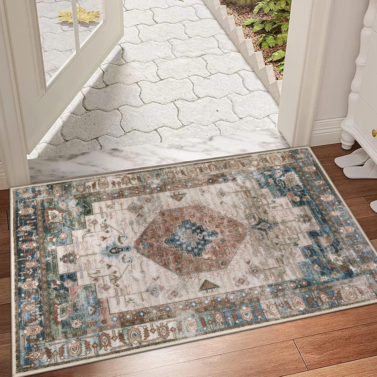 Collive Washable Indoor Doormat 24x36 Non Slip Entry Rug