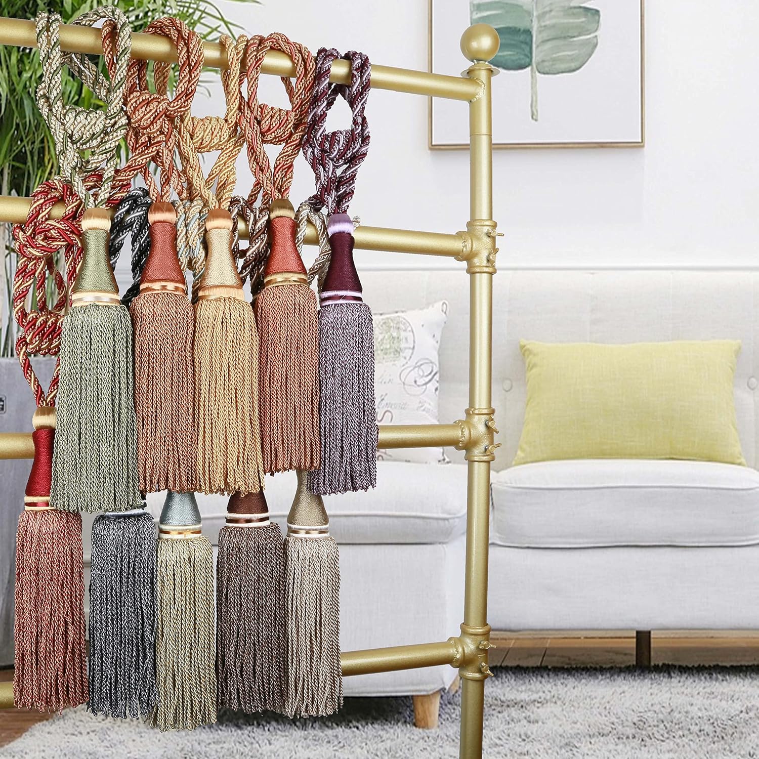 2 Pack Large Tassel Curtain Tiebacks Luxury Style Home Decor