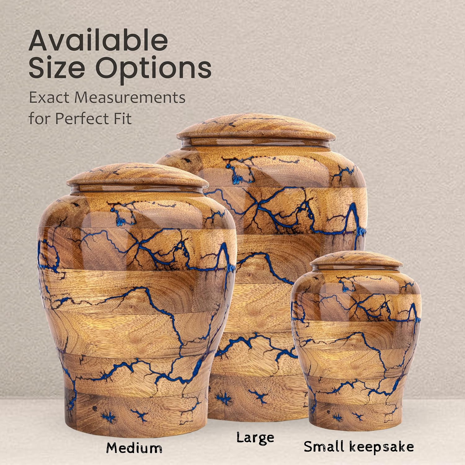Lightning Design Urn for Human Ashes - Handmade Resin Cremation Urn