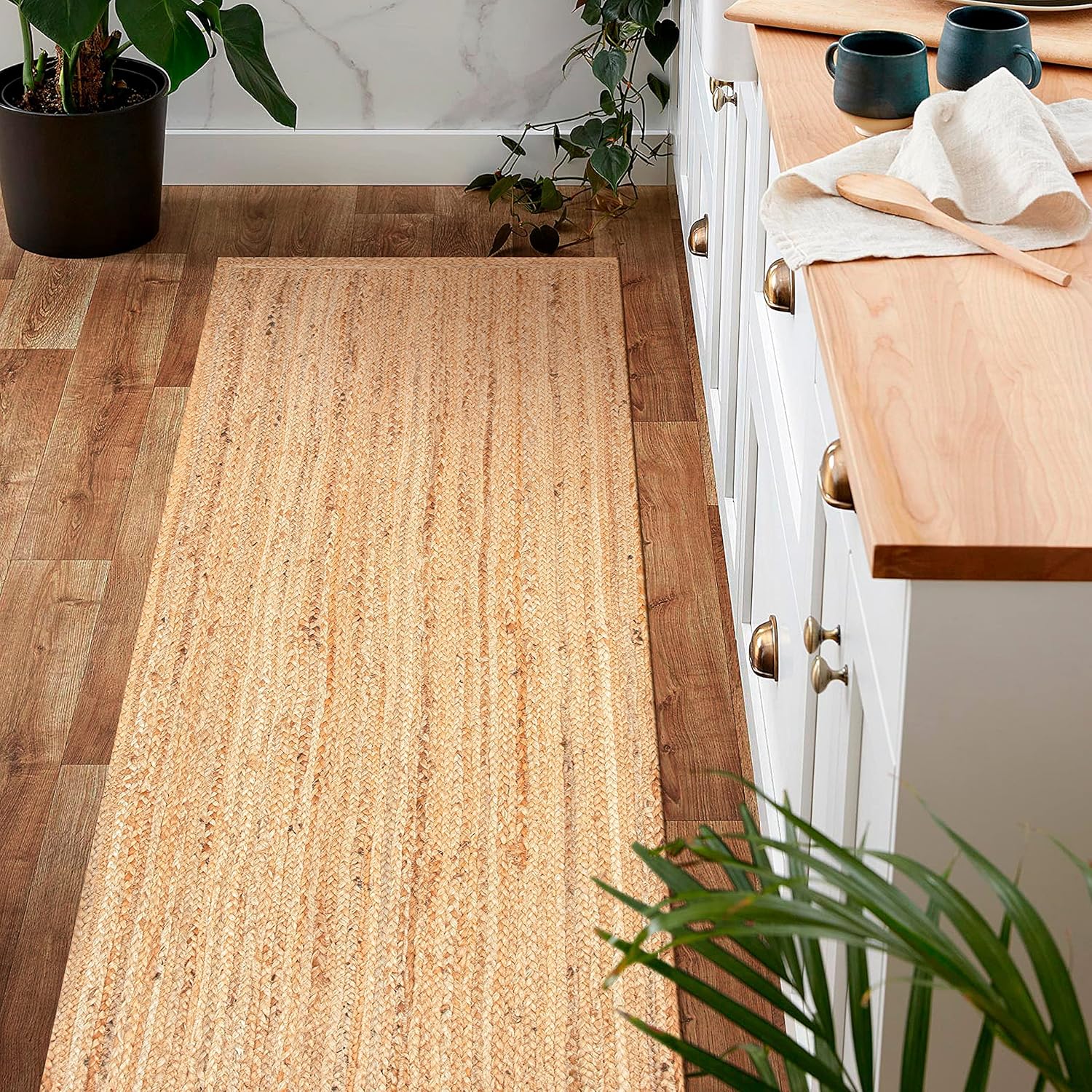 The Beer Valley Natural Jute 2x6 Ft Rug Runner Mat